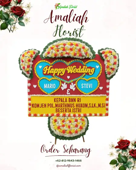 Papan Bunga Pernikahan Colomadu